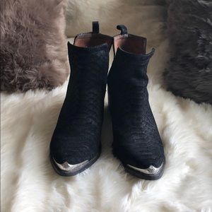 Jeffrey Campbell Cromwell Suede Snake Bootie 8.0